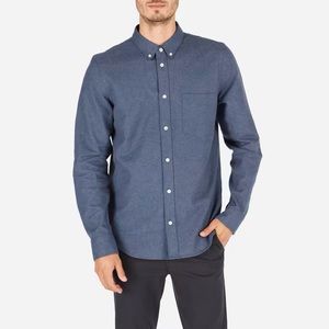 Everlane The Modern Flannel Shirt in Heather Navy